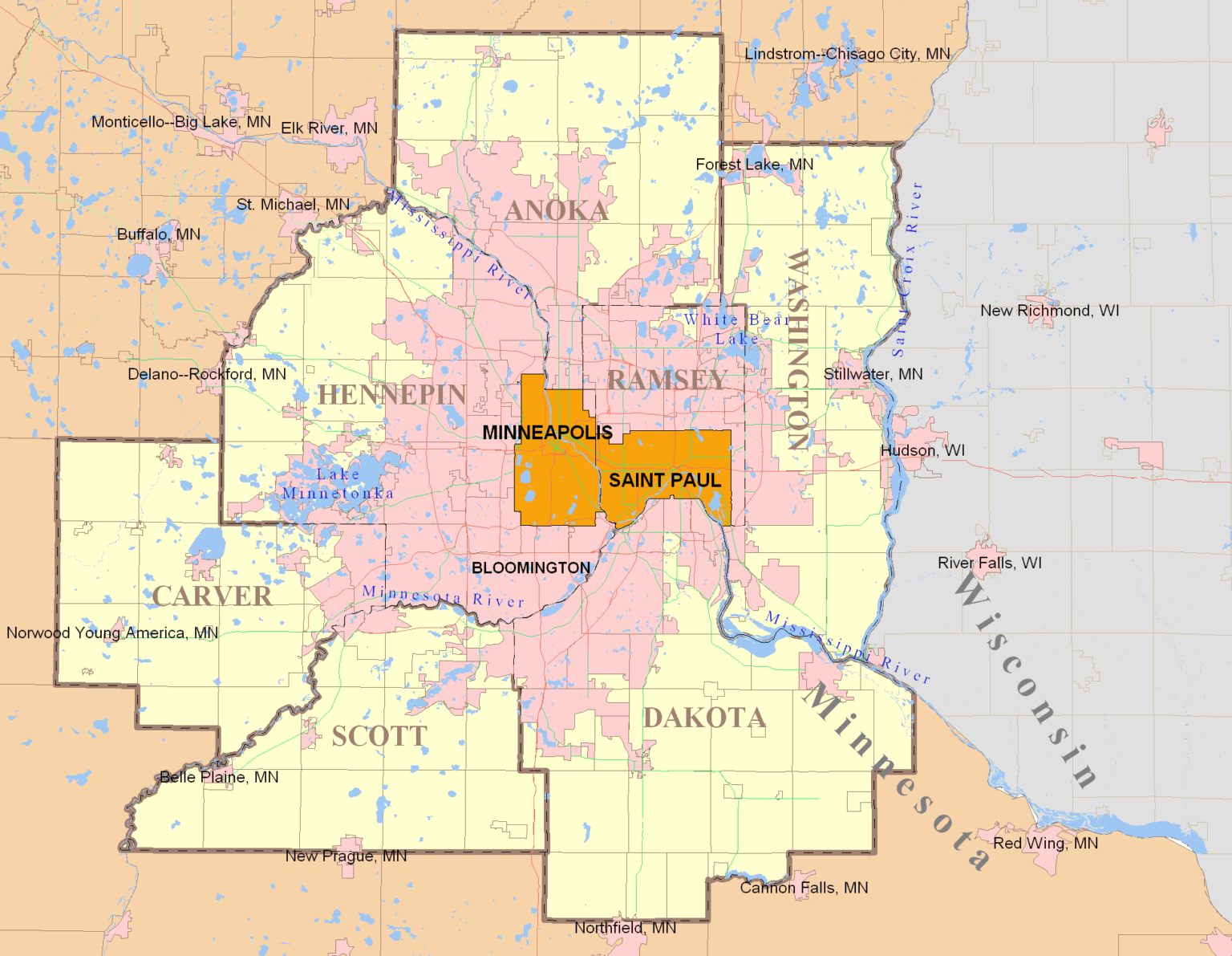 Map of Minnesota